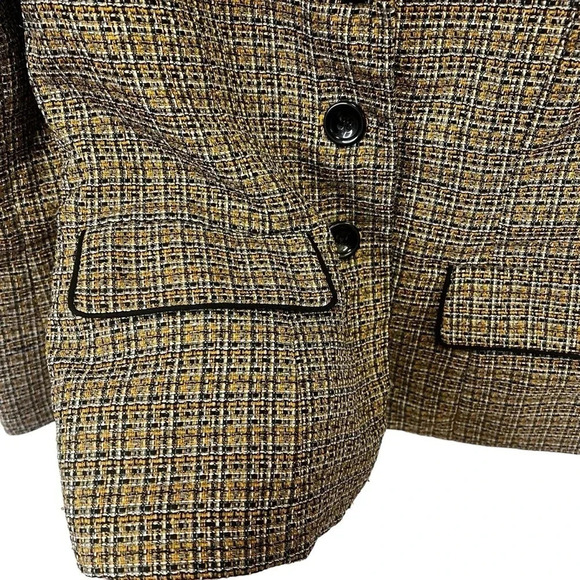 Evan Picone Suit three button tweed jack with front pockets size 6 - Picture 4 of 9